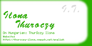 ilona thuroczy business card